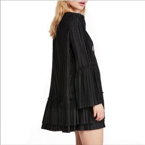 Free People Oversized Accordion Pleat Mini Dress